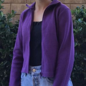 Cropped purple zip up brandy melville